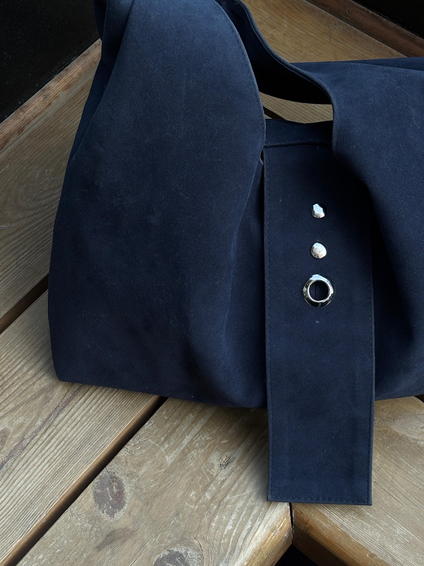 Suede Bag (Navy Blue)