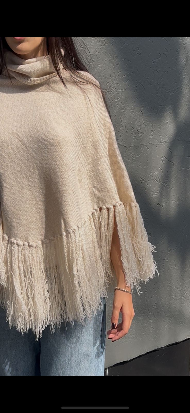 Poncho (Cream)