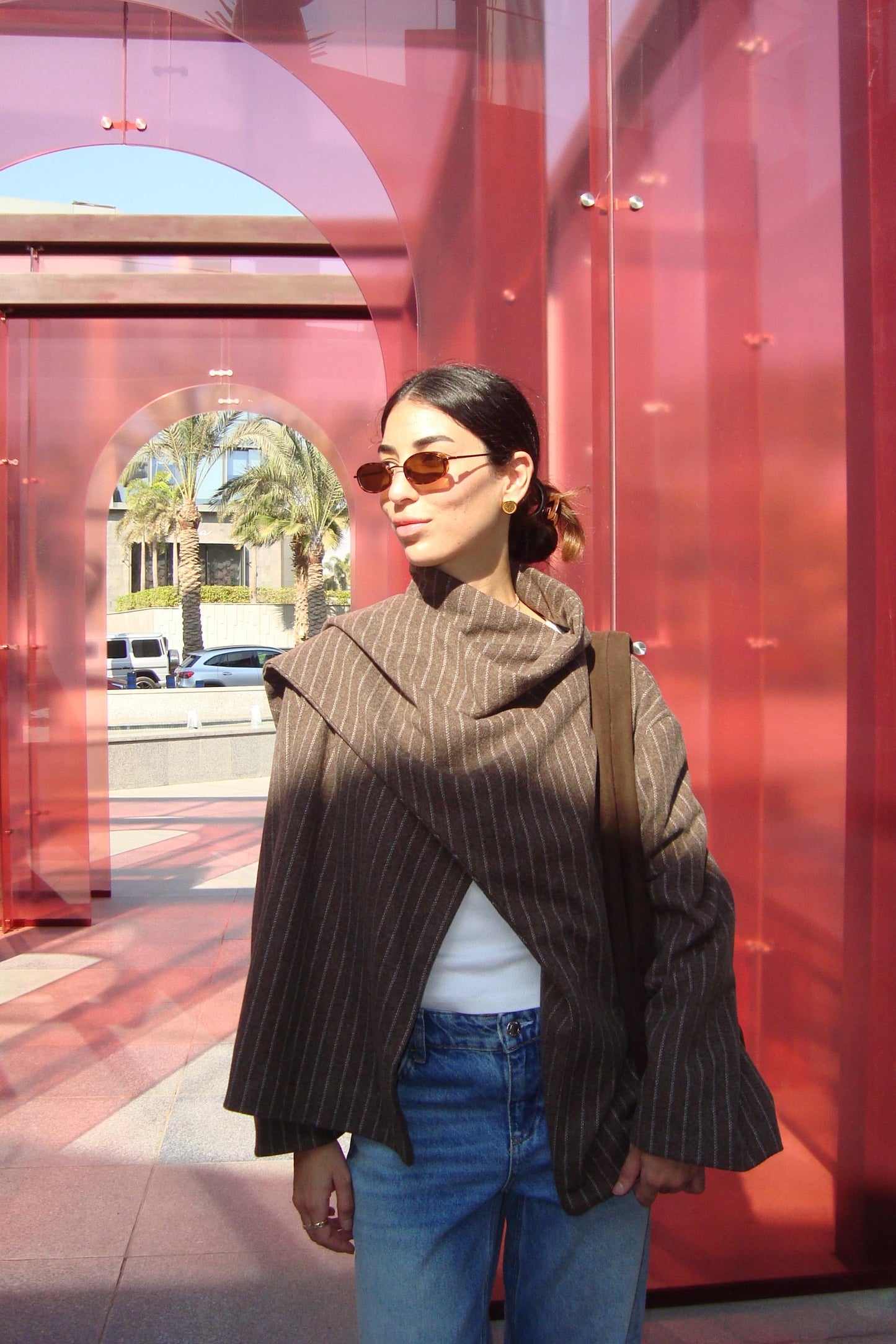 Scarf Jacket (Brown)