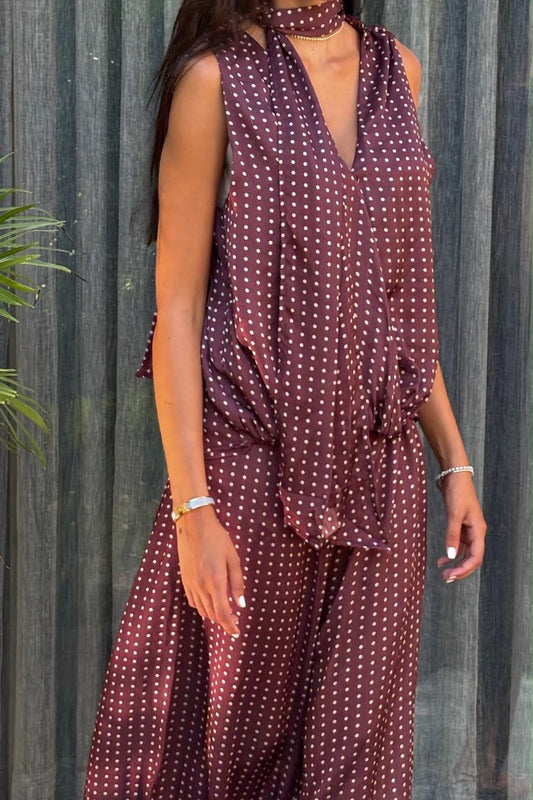 Polka Set (Burgundy)