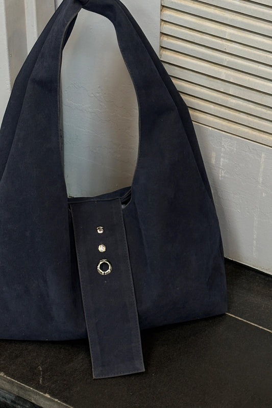 Suede Bag (Navy Blue)