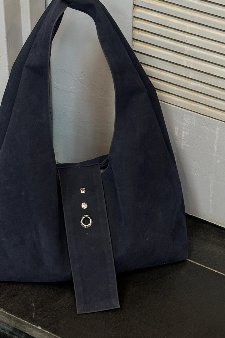 Suede Bag (Navy Blue)