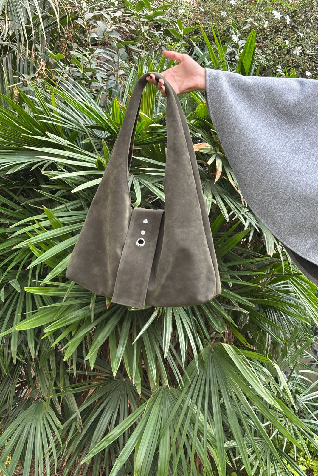 Suede Bag (Olive Green)