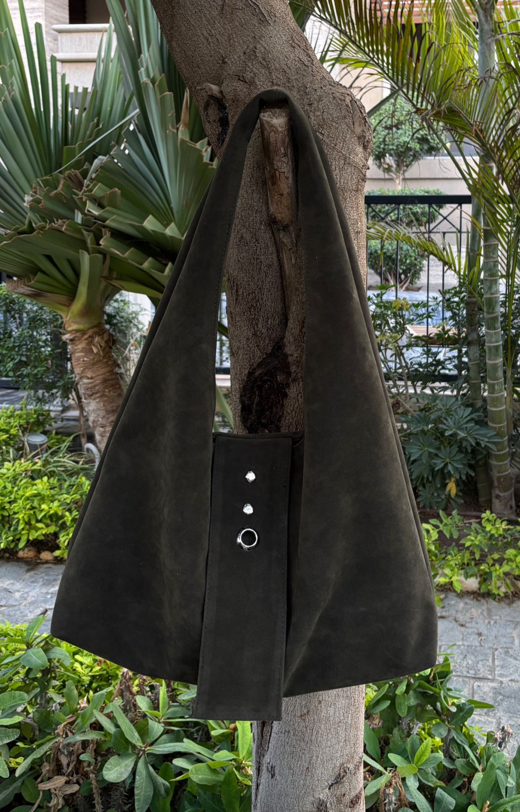 Suede Bag (Olive Green)